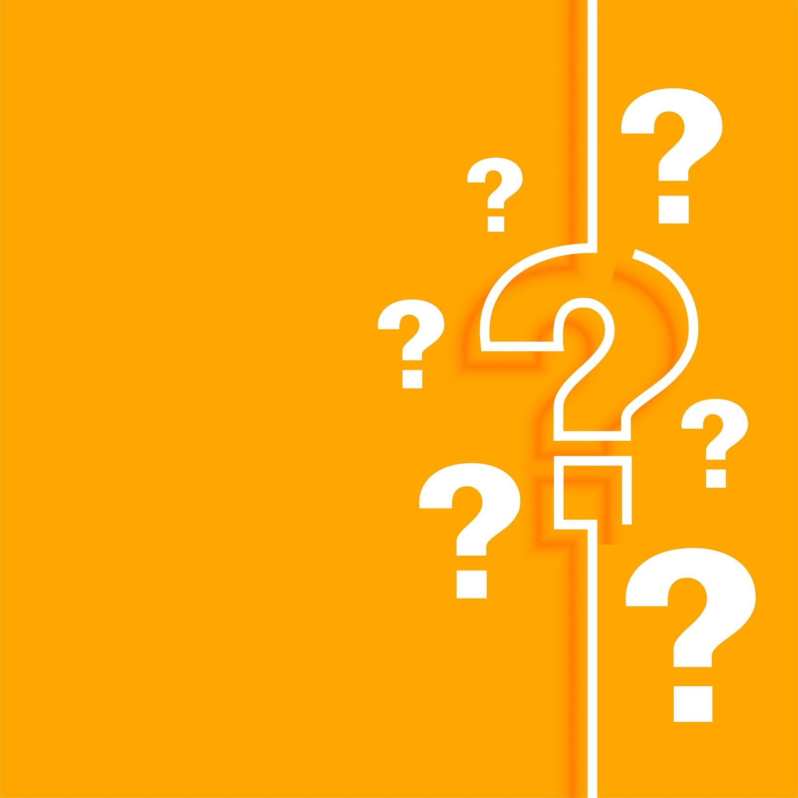 orange question mark background with text space orange question mark background with text space